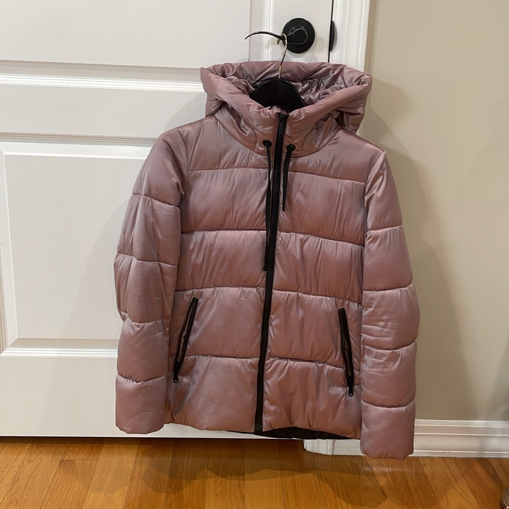 Sam Edelman pink and black jacket with hood